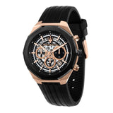 Maserati Stile Skeleton Chronograph Black Dial Black Silicone Strap Watch for Men - R8871642003