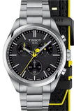 Tissot PR 100 Tour De France Chronograph Black Dial Silver Steel Strap Watch for Men - T150.417.11.051.00