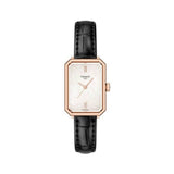 Tissot SRV White Mother of Pearl Dial Black Leather Strap Watch for Women - T160.110.36.113.00