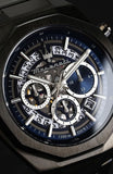 Maserati Stile Skeleton Chronograph Blue Dial Grey Steel Strap Watch for Men - R8873642012