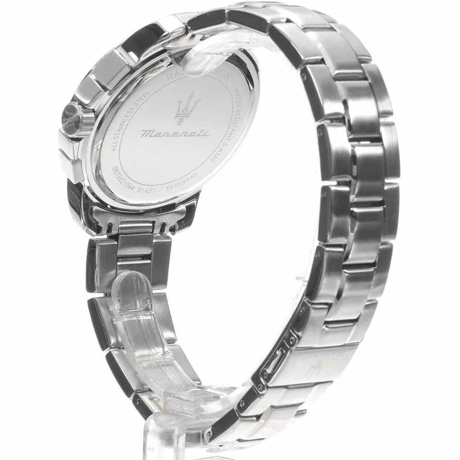 Maserati Successo Chronograph Ice Blue Dial Silver Steel Strap Watch for Men - R8873621044