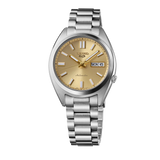 Seiko 5 Sports SNXS Automatic Gold Dial Silver Steel Strap Watch for Men - SRPL59K1