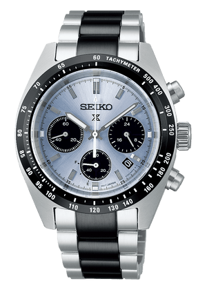 Seiko Prospex Speedtimer Solar Chronograph Limited Edition Blue Dial Two Tone Steel Strap Watch for Men - SSC909