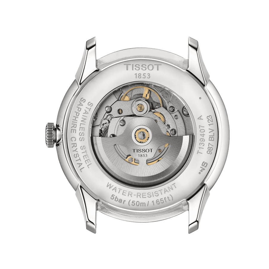Tissot Chemin des Tourelles Powermatic 80 Green Dial Silver Steel Strap Watch for Men - T139.407.11.091.00