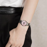 Gucci G Timeless Diamonds Pink Mother of Pearl Dial Silver Steel Strap Watch for Women - YA1265025