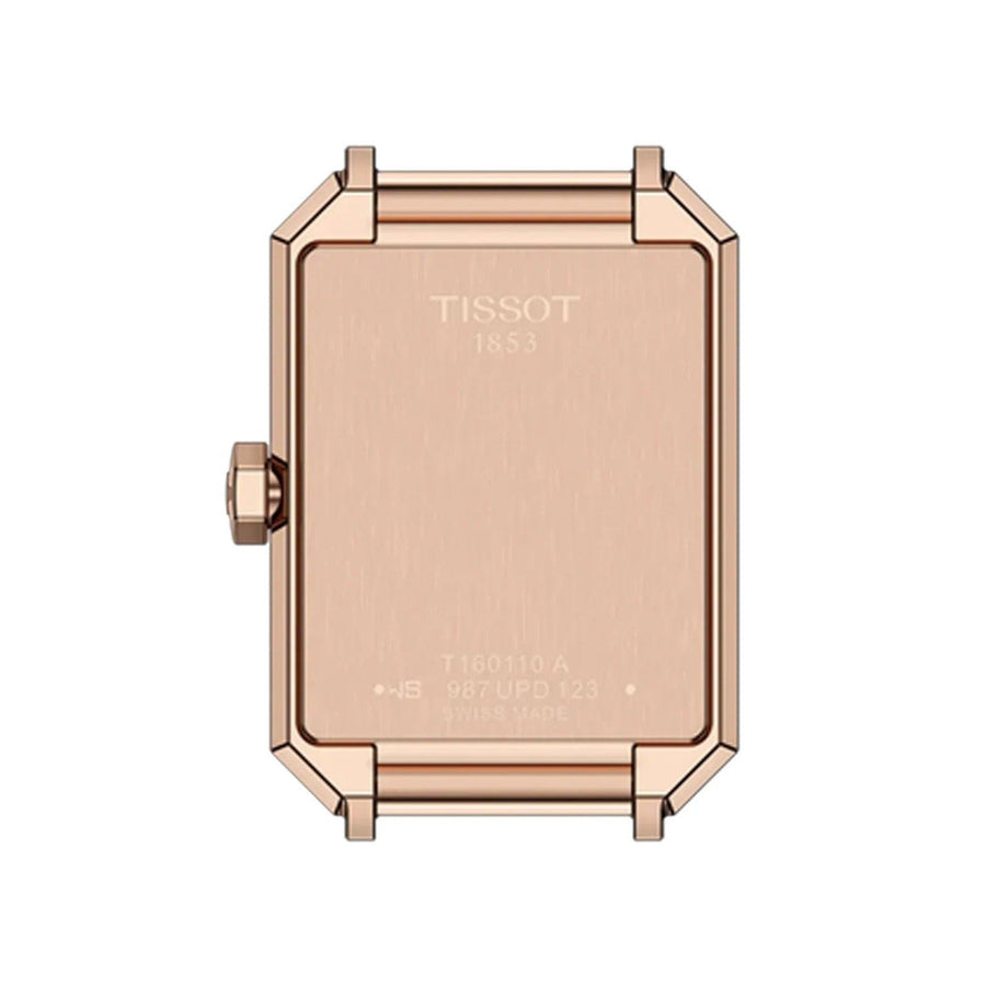 Tissot SRV White Mother of Pearl Dial Black Leather Strap Watch for Women - T160.110.36.113.00