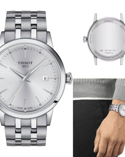 Tissot Classic Dream Silver Dial Silver Steel Strap Watch for Men - T129.410.11.031.00