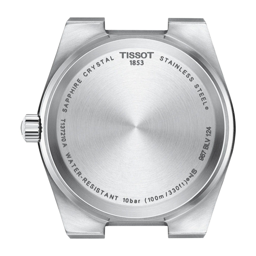 Tissot PRX Quartz Red Dial Silver Steel Strap Watch for Women - T137.210.11.421.00