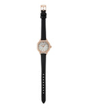 Emporio Armani Mia Mother of Pearl Dial Black Leather Strap Watch for Women - AR11598