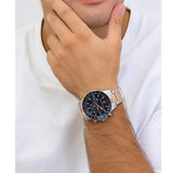 Maserati SFIDA Chronograph Blue Dial Two Tone Steel Strap Watch for Men - R8873640022