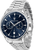 Maserati Tradizione Chronograph Blue Dial Silver Steel Strap Watch for Men - R8873646005