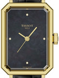 Tissot SRV Black Mother of Pearl Dial Black Leather Strap Watch for Women - T160.110.36.126.00
