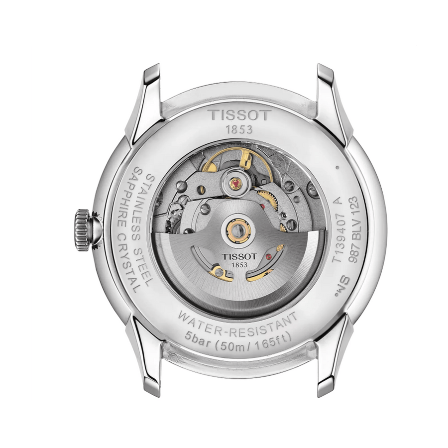 Tissot Chemin Des Tourelles Powermatic 80 Blue Dial Silver Steel Strap Watch for Men - T139.407.11.048.00