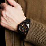 Seiko 5 Sports Flieger Pilot Automatic Black Dial Black Nylon Strap Watch for Men - SRPH33K1