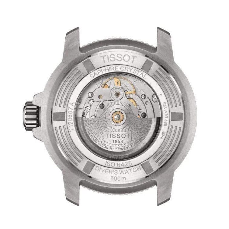 Tissot Seastar 2000 Professional Powermatic 80 Black Dial Black Rubber Strap Watch for Men - T120.607.17.441.01