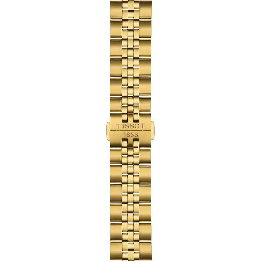 Tissot Ballade Quartz Black Dial Gold Steel Strap Watch for Men - T156.410.33.051.00
