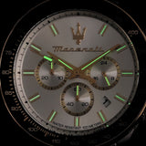 Maserati SFIDA Chronograph Silver Dial Two Tone Steel Strap Watch for Men - R8873640024