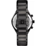 Maserati Stile Skeleton Chronograph Blue Dial Grey Steel Strap Watch for Men - R8873642012