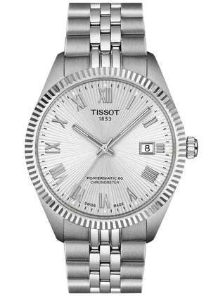 Tissot Ballade Powermatic 80 COSC Silver Dial Silver Steel Strap Watch for Men - T156.408.11.033.00