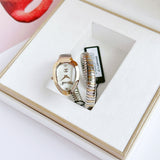 Just Cavalli Serpente Metallica Mother of Pearl Dial Two Tone Steel Strap Watch for Women - JC1L208M0065