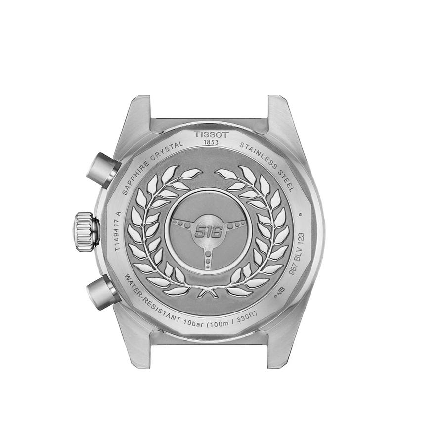 Tissot PR516 Chronograph Blue Dial Silver Steel Strap Watch for Men - T149.417.11.041.00