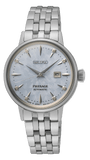 Seiko Presage Cocktail Time Automatic Skydiving Diamonds Blue Dial Silver Steel Strap Watch for Women - SRE007J1