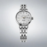 Seiko Presage Cocktail Time Automatic Diamonds White Dial Silver Steel Strap Watch for Women - SRE017J1