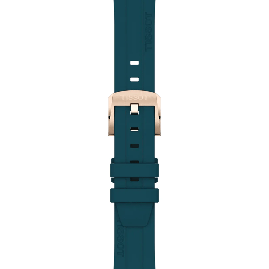 Tissot Seastar 1000 Chronograph Turqouise Dial Turqouise Rubber Strap Watch for Women - T120.217.37.041.00