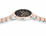 Maserati Attrazione Chronograph Black Dial Two Tone Steel Strap Watch for Men - R8853151002