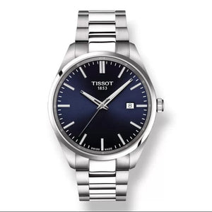 Tissot PR 100 Blue Dial Silver Steel Strap Watch for Men - T150.410.11.041.00
