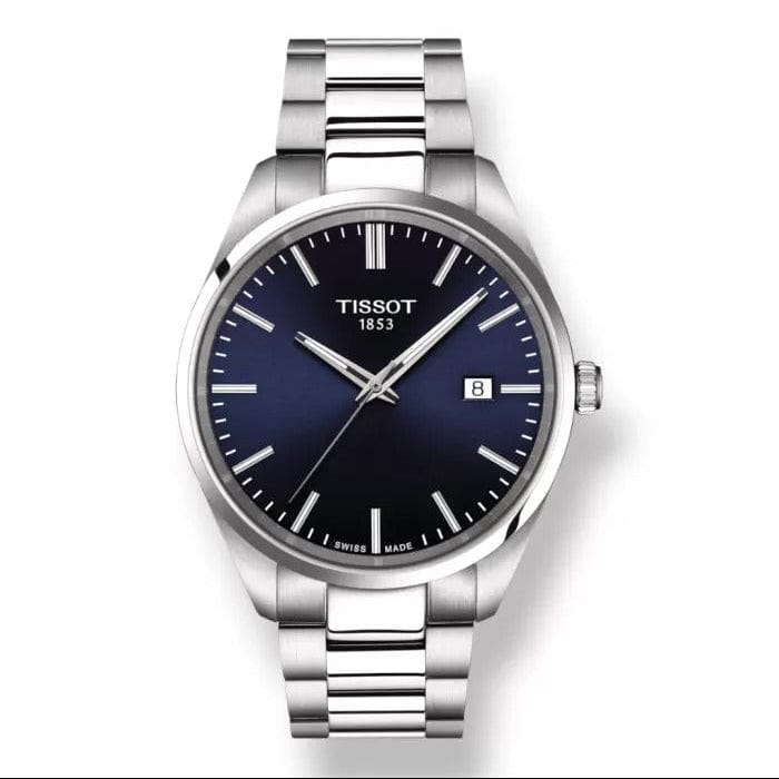 Tissot PR 100 Blue Dial Silver Steel Strap Watch for Men - T150.410.11.041.00
