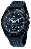 Maserati Traguardo Blue Edition Chronograph Blue Dial Blue Silicon Strap Watch for Men - R8871612042