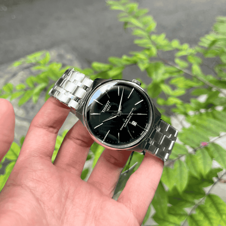 Tissot Chemin des Tourelles Powermatic 80 Green Dial Silver Steel Strap Watch for Men - T139.407.11.091.00