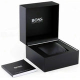 Hugo Boss Taper Chronograph Black Dial Black Steel Strap Watch for Men - 1514090