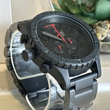 Nixon 51-30 Chronograph Black Dial Black Steel Strap Watch for Men - A083-2298