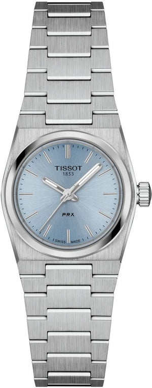 Tissot PRX Quartz Ice Blue Dial Silver Steel Strap Watch for Women - T137.010.11.351.00