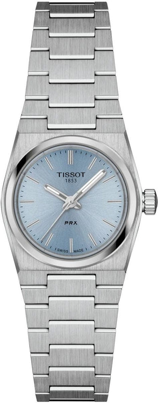 Tissot PRX Quartz Ice Blue Dial Silver Steel Strap Watch for Women - T137.010.11.351.00