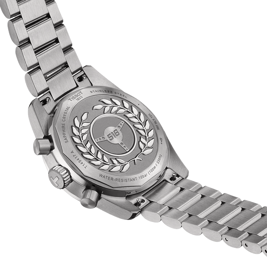 Tissot PR516 Chronograph Blue Dial Silver Steel Strap Watch for Men - T149.417.11.041.00
