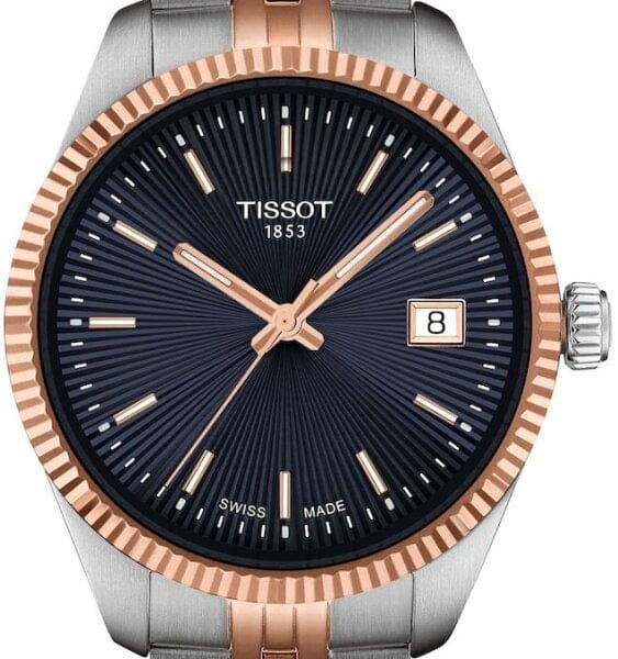 Tissot Ballade Quartz Blue Dial Two Tone Steel Strap Watch for Women - T156.210.22.041.00