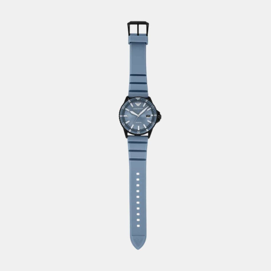 Emporio Armani Sea Explorer Divers Blue Dial Blue Silicone Strap Watch for Men - AR11685