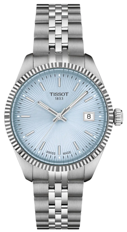 Tissot Ballade Quartz Blue Dial Silver Steel Strap Watch for Women - T156.210.11.351.00