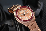 Seiko 5 Sports 55th Anniversary Limited Edition Rose Gold Dial Rose Gold Steel Strap Watch for Men - SRPK08K1