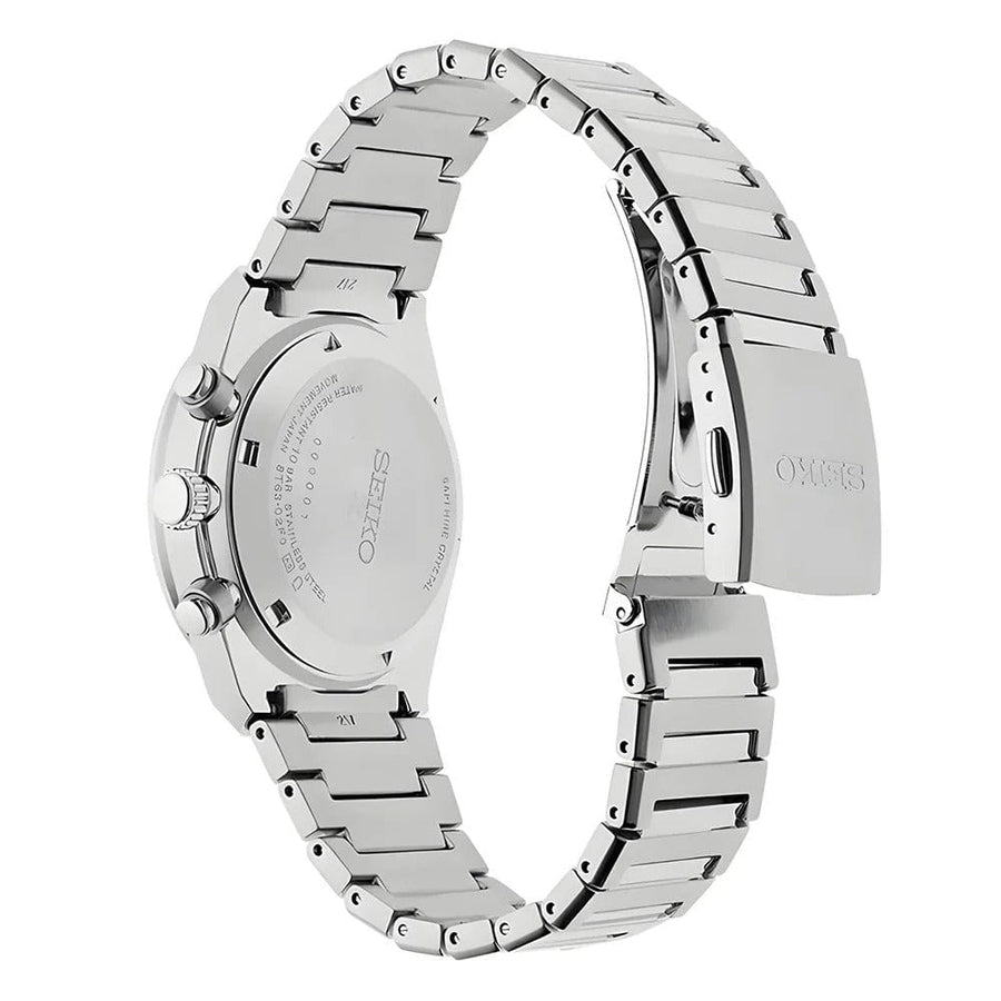Seiko Conceptual Chronograph Ice Blue Dial Silver Steel Strap Watch for Men - SSB459P1
