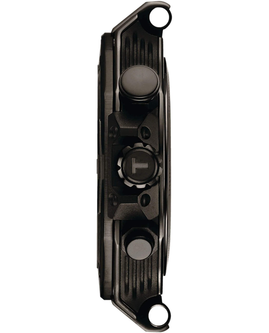 Tissot T Race Chronograph Black Dial Green Rubber Strap Watch for Men - T141.417.37.061.02