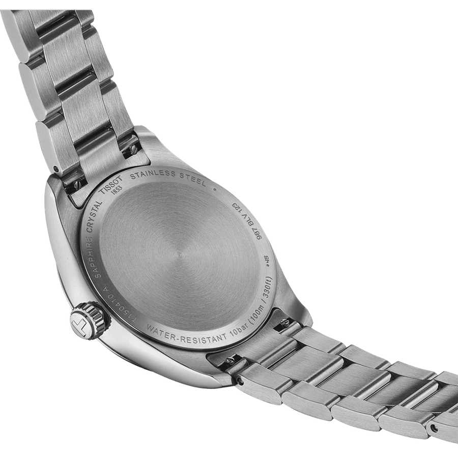 Tissot PR 100 Ice Blue Dial Silver Steel Strap Watch for Women - T150.210.11.351.00