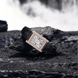 Emporio Armani Genni Silver Dial Black Leather Strap Watch for Women - AR11624