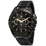 Maserati Traguardo Limited Edition Chronograph Black Dial Black Steel Strap Watch for Men - R8873612051