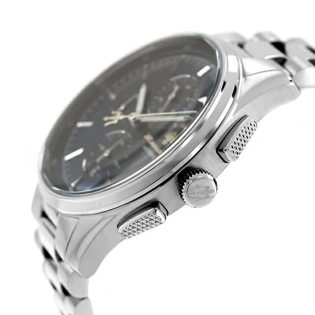Maserati Sorpasso Chronograph Blue Dial Silver Steel Strap Watch for Men - R8873624004