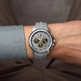 Maserati Successo Chronograph Grey Dial Grey Rubber Strap Watch for Men - R8871621043