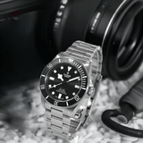 Tudor Pelagos Black Dial Grey Steel Strap Watch for Men - M25407N-0001